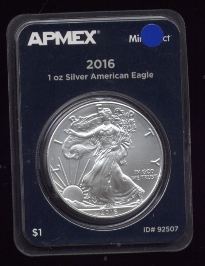 2016 ... 1 oz Silver Eagle ... BU UNC APMEX Wrapped
