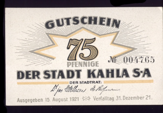1921 Notgeld ... Old German Money