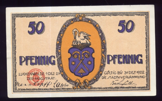 1921 Notgeld ... Old German Money