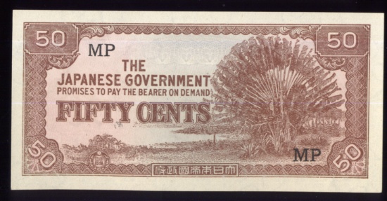 WW 2 ... CRISP ... 50 Cent Japanese Invasion Money