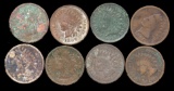 8 Indian Cents - Dirty, Used, Need Work