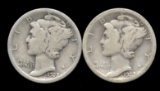 1923-P, S ... 2 Mercury SILVER Dime Set