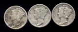 1924-P, D, S ... 3 Mercury SILVER Dime Set