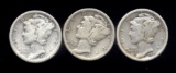 1925-P, D, S ... 3 Mercury SILVER Dime Set