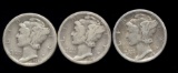 1928-P, D, S ... 3 Mercury SILVER Dime Set