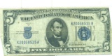 SERIES 1934A $5 SILVER CERTIFICATE