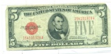SERIES1928F $5 U.S. NOTE