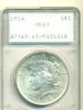 1924 PEACE SILVER DOLLAR