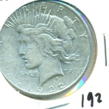 1922-S PEACE DOLLAR
