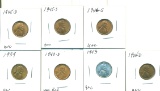 6 DIFFERENT UNC WHEAT CENTS