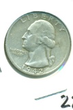 1942-S WASHINGTON QUARTER