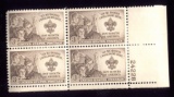 OLD 3 Cents Stamps ... Plate Block of 4 ... Post Office Fresh ... MNH