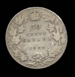 1909 ... 50 Cent ... SILVER Canada Coin