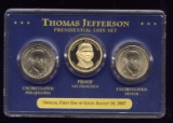 Thomas Jefferson ... 3 Coins in This Set ... Proof and BU  UNC