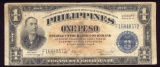 1 Peos ... Blue Seal ... Victory Over Print ... Old Philippine Bank Note
