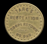 Cooperstown, ND ... Tang's Recreation ... Good for 25 Cents Old Token