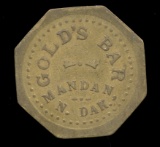 Mandan, ND ... Gold's Bar ... Good for 25 Cents Old Token