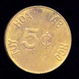 Viet Nam ... Tuy Hoa Air Base NCO ... 5 Cents Old Token