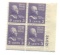 PLATE BLOCK OF MINT 3C STAMPS