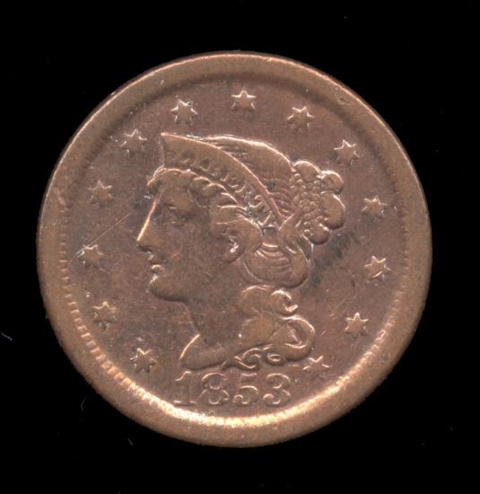 1853 ... Better Grade ... Large Cent