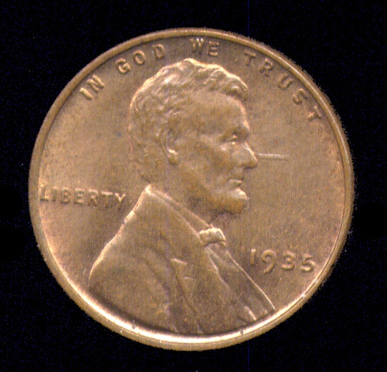 1935 ... Choice RB UNC ... Lincoln Cent / Penny
