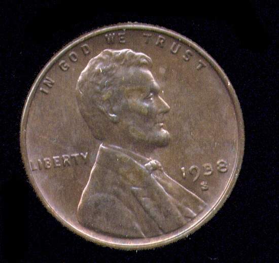 1938-S ... Choice UNC ... Lincoln Cent / Penny
