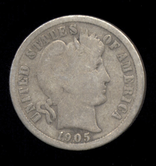 1905-S ... Barber Dime