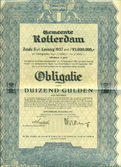 1937 NETHERLAND BOND