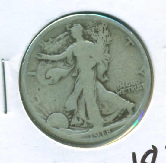 1918 WALKING LIBERTY HALF