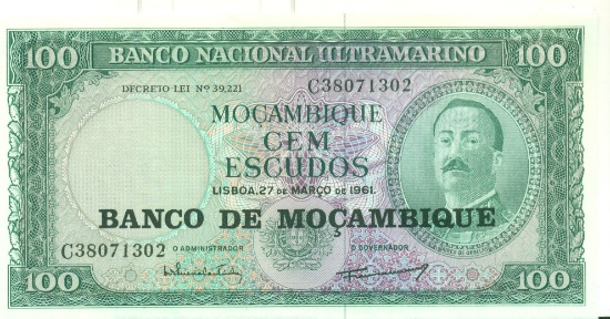 BANCO DE MOCAMBIQUE 100 ESCUDOS