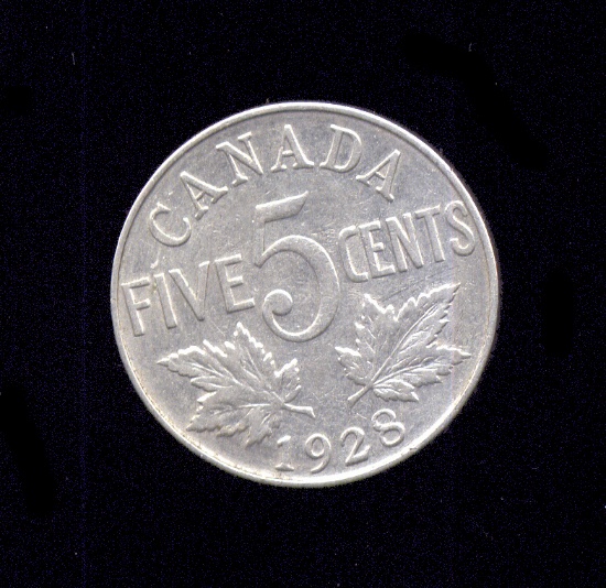 1928 ... 5 Cent Nickel ... Canada