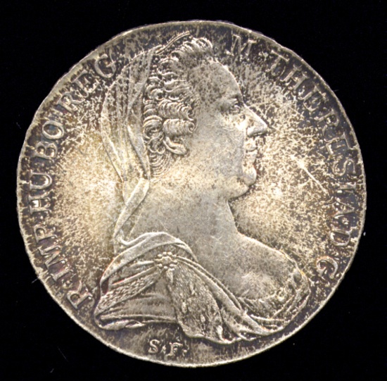 1780 ... UNC TONED ... Maria Theresa's Silver Thaler Restrike