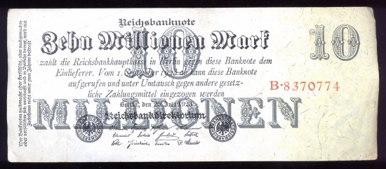 10,000,000 Marks ... German Old Bank Note