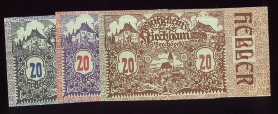 3 Note Set - 1920 Notegeld