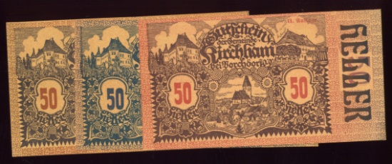 3 Note Set - 1920 Notegeld