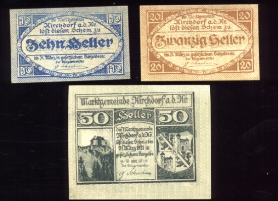 3 Note Set - 1920 Notegeld