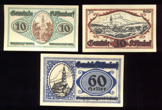 3 Note Set - 1920 Notegeld