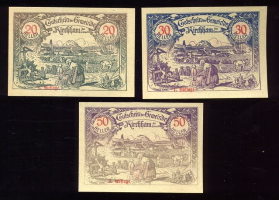 3 Note Set - 1920 Notegeld