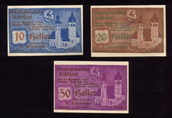 3 Note Set - 1920 Notegeld