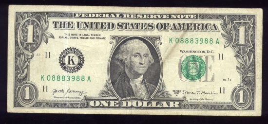 Liars Poker $1 Bill ... 5 of a Kind ... 88888