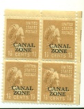 4 BLK OF 1 1/2 C . CANAL ZONE OPT