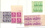 4 DIFF PLATE BLKS MNH STAMPS