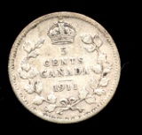 1911 ... 5 Cents Silver ... Canada