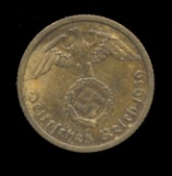 1939-A ... 10 Pfennig ... Old Nazi Swastika German Coin