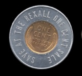1952-D UNC ... Rexall ... Encased Good Luck Penny