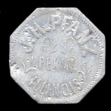 Perkin, IL ... J. H. Pfanz ...  Good for 1 Pint of Milk ... Old Token