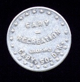 Gary, SD ... Gary Recreation ... Good for 5 Cents ... Old Token
