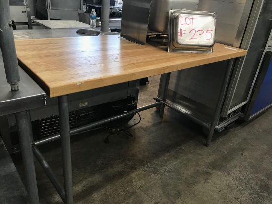 Advance Tabco 60" Wood Top Work Top