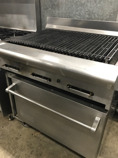 AMERICAN RANGE 36" CHARBROILER WITH OVEN BELOW