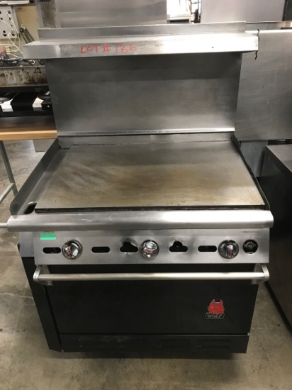 Wolf 36" flat griddle with oven stove